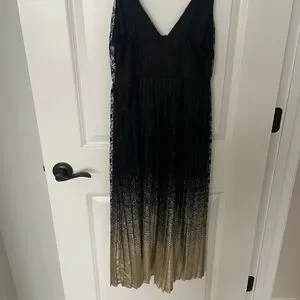 Top shop Navy Blue and Gold Ombr Lace Cocktail Dress